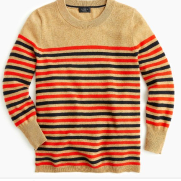 J. Crew Sweaters - J.crew Everyday cashmere striped crewneck sweater J6427 SMALL
